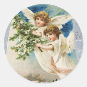 Redonda Pegatina navideña de Ángel Victoriano