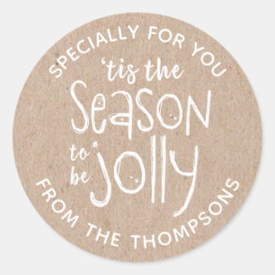 Redonda Pegatina navideña rusa