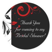 Pegatina negro, blanco, rojo Personalizado de giro