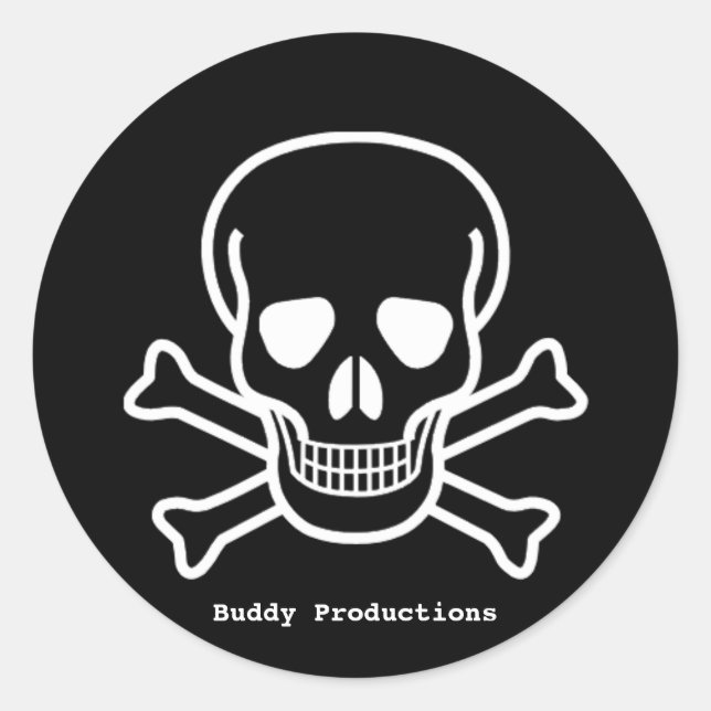 Redonda PEGATINA negro BP 7 (Anverso)