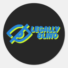 Pegatina negro ciego