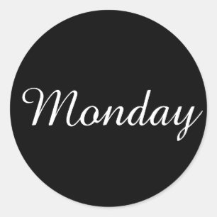 Redonda Pegatina negro de lunes Amazone por Janz