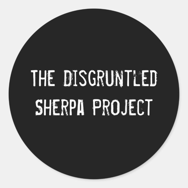 Redonda Pegatina negro DSP (Anverso)