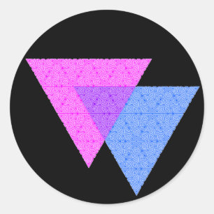 Redonda Pegatina negro redondo de símbolo de Knot de Bi