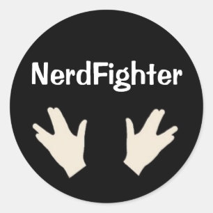 Redonda Pegatina NerdFighter - DFTBA