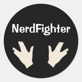 Redonda Pegatina NerdFighter - DFTBA