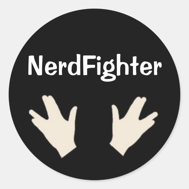Redonda Pegatina NerdFighter - DFTBA (Anverso)