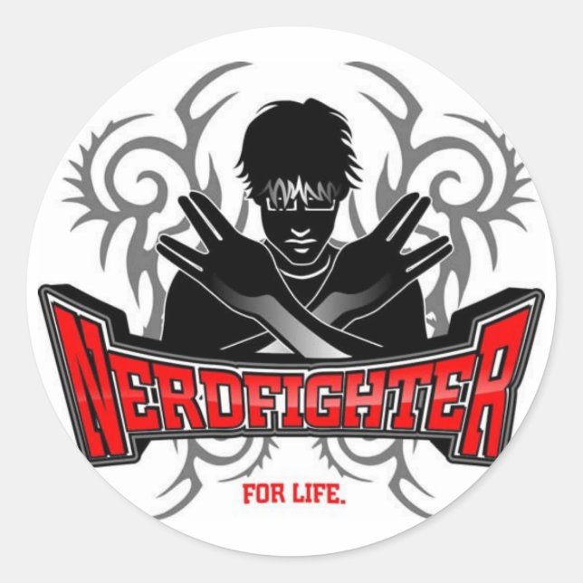 Redonda Pegatina Nerdfighter - DFTBA (Anverso)