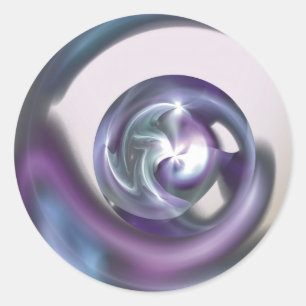 Redonda Pegatina Nestled de la esfera