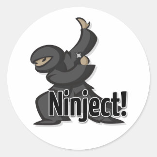Redonda Pegatina Ninject Shuriken
