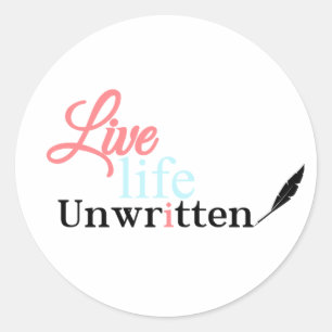 Redonda Pegatina no escrito de Life Life