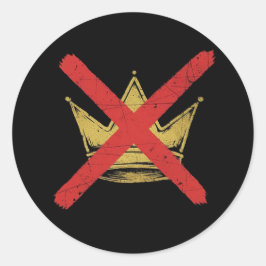 Redonda Pegatina "NO KING"S