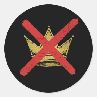 Redonda Pegatina "NO KING"S