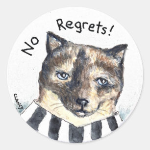 Redonda Pegatina No Regrets