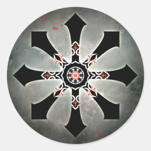 Redonda Pegatina nuevo caos