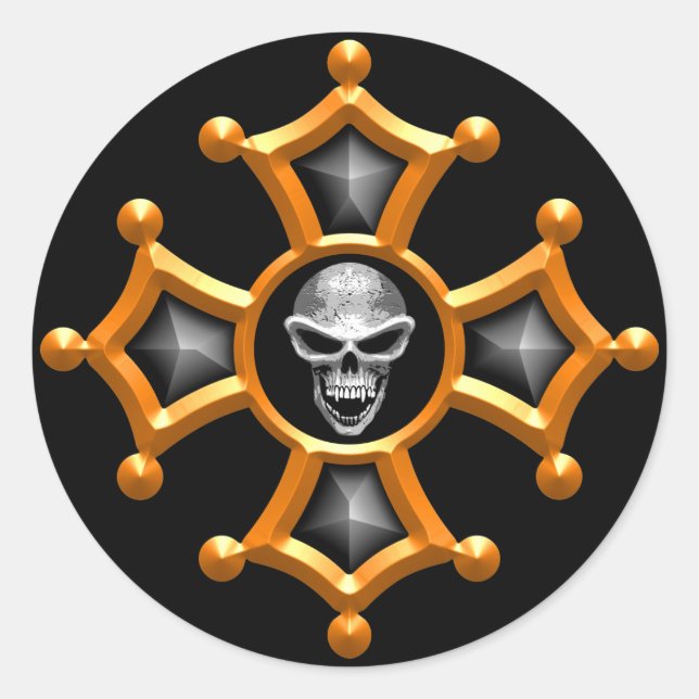 Redonda Pegatina Occitans Riders (Anverso)