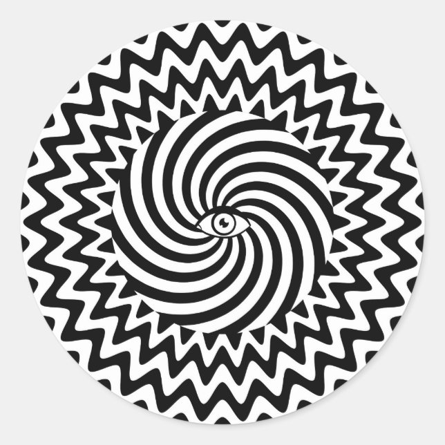 Redonda Pegatina ocular hipnótico (Anverso)