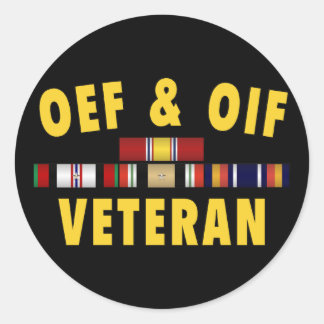 Redonda Pegatina OEF & OIF