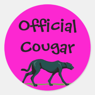 Redonda Pegatina Oficial de Cougar