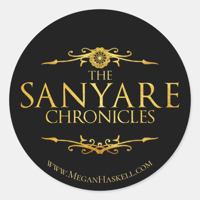 Redonda Pegatina Oficial de Crónicas de Sanyare (Anverso)