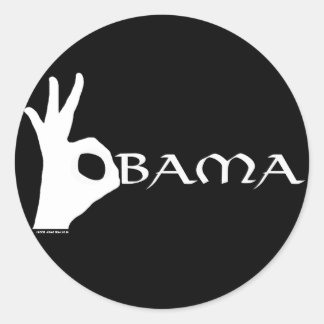 Redonda PEGATINA OK Obama