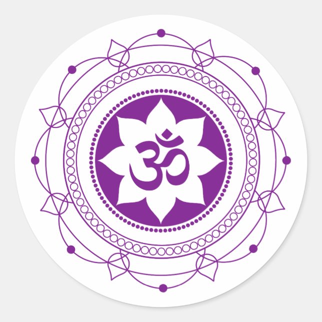 REDONDA PEGATINA OM (Anverso)