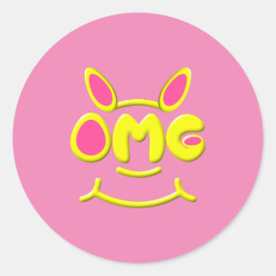 REDONDA PEGATINA OMG