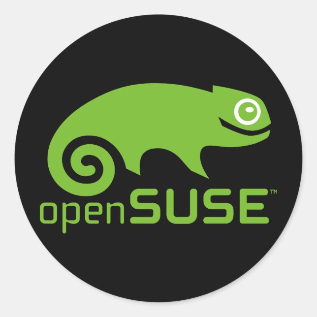 Redonda pegatina openSUSE (Anverso)