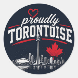Redonda Pegatina Orgullosamente Torontoise Toronto Pride
