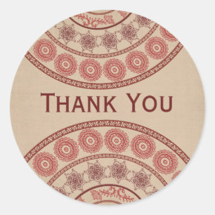 Redonda Pegatina Oval Boda Henna Mehndi
