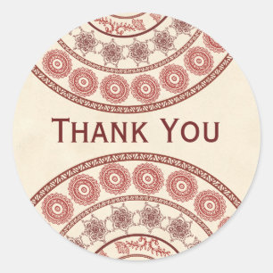 Redonda Pegatina Oval Boda Henna Mehndi