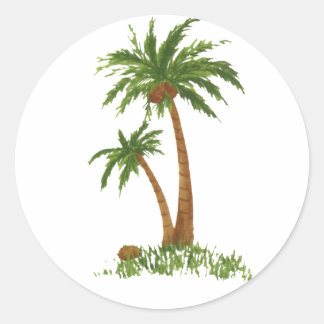Redonda Pegatina PALM TREE