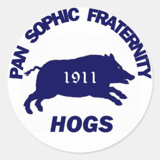 Redonda Pegatina Pan Sophic Hogs