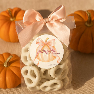 Redonda Pegatina para Baby Shower 'Calabacita en Camino co