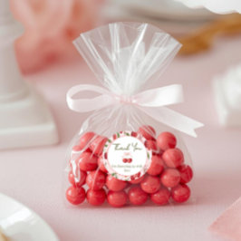 Redonda Pegatina para baby shower Cherry Sweet