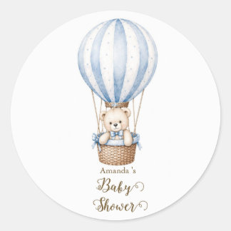 Redonda Pegatina para baby shower de osito Teddy 'We Can B