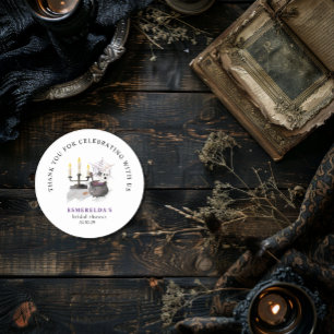 Redonda Pegatina para Baby Shower del Fantasmita de Hallow