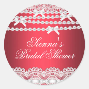 Redonda Pegatina para despedida de soltera Pretty Lace & P