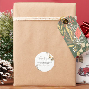 Redonda Pegatina para Despedida de Soltera   Tema Navidad 