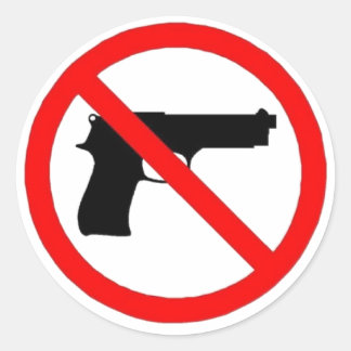 Redonda Pegatina para detener la violencia de arma