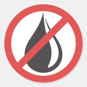 Redonda Pegatina para el parachoques - no más de aceite