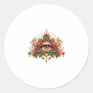 Redonda Pegatina para ojos de mosaico floral
