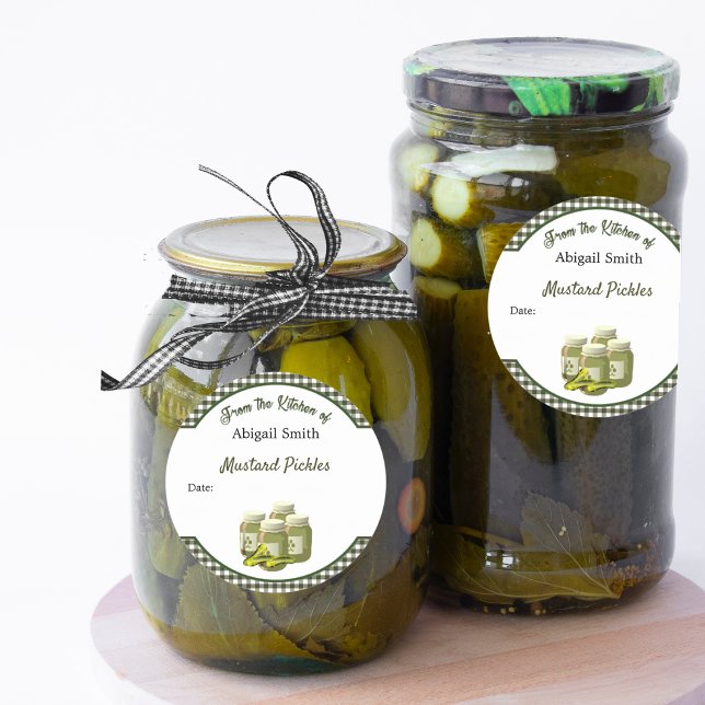 Redonda Pegatina para tarro de conservas Pickles y Relish (Subido por el creador)