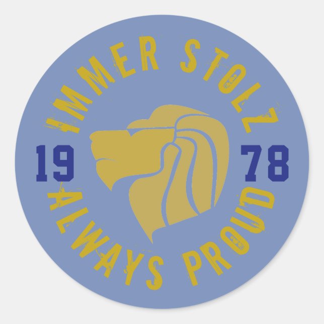 Redonda PEGATINA PCHS Goldmane (Anverso)