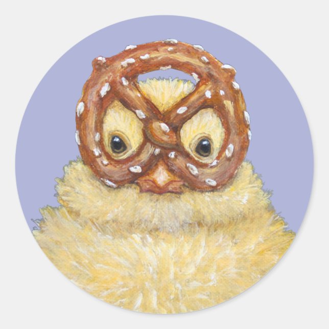 Redonda Pegatina Peep and Pretzel (Anverso)