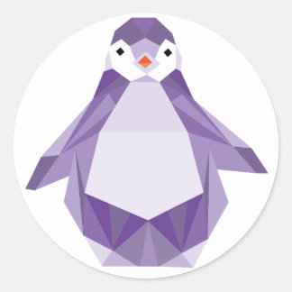Redonda Pegatina Penguin