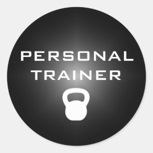 Redonda Pegatina personal del instructor de Kettlebell