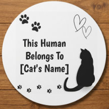 Pegatina personalizada de gato negro