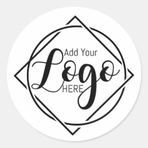 Redonda Pegatina personalizada de logotipo comercial lindo