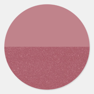 Redonda Pegatina personalizada de medio brillo en rosa dor